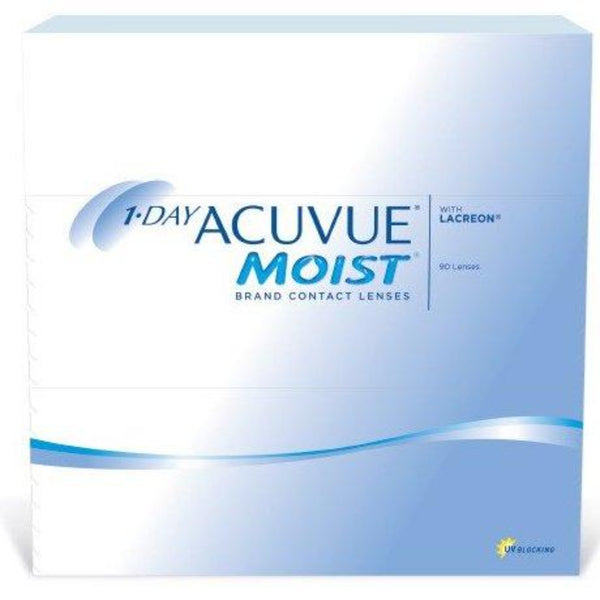 1 Day Acuvue Moist Daily Disposable Contact Lenses 90pk from Johnson & Johnson | anytimecontacts.com.au