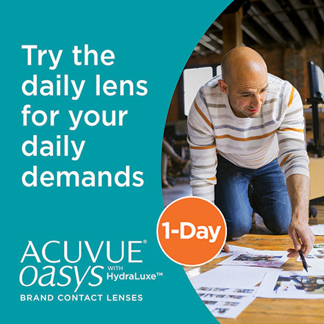 1 Day Acuvue Oasys Hydraluxe Daily Disposable Contact Lenses 90pk from Johnson & Johnson | anytimecontacts.com.au