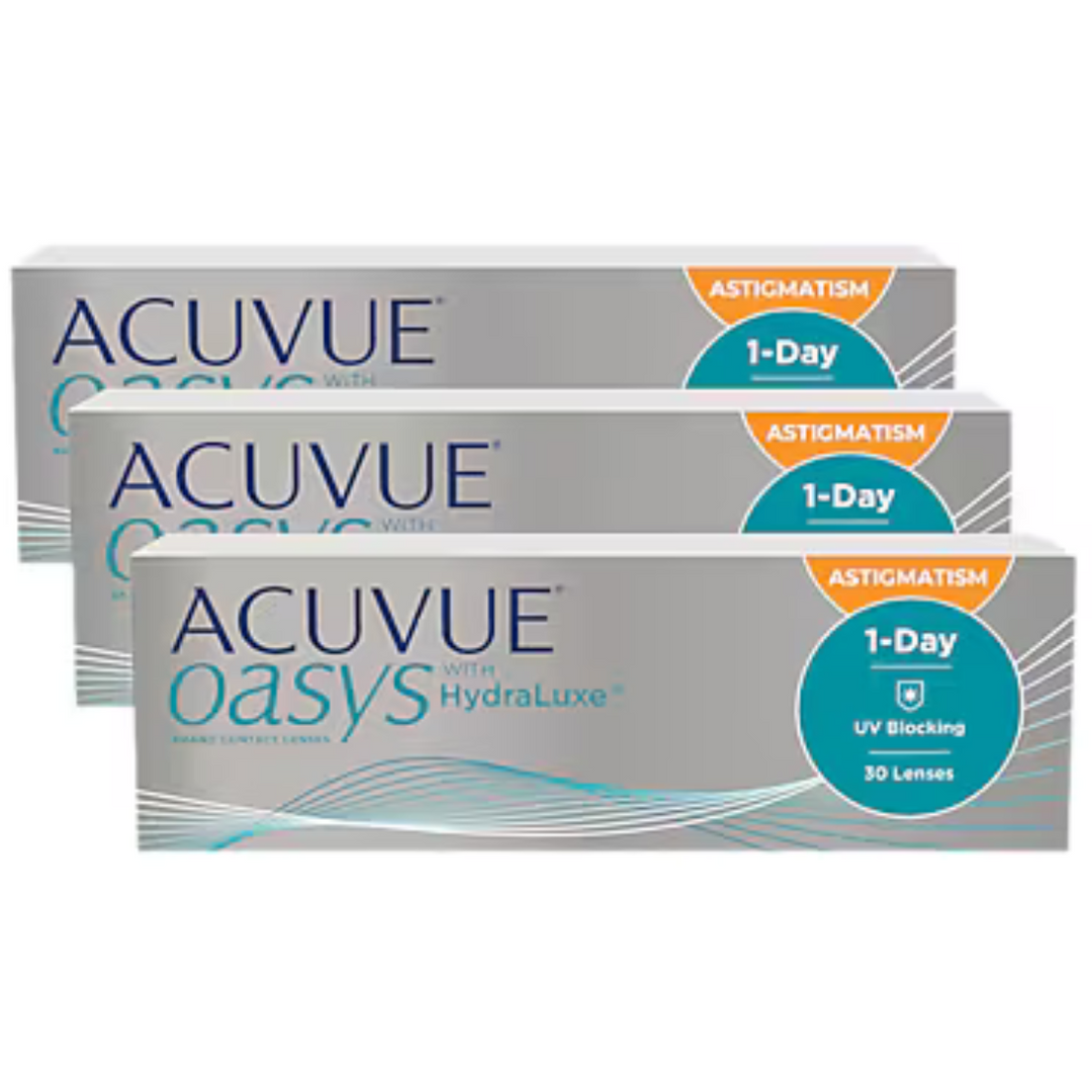 ACUVUE® OASYS 1-DAY with HydraLuxe for Astigmatism 90pk