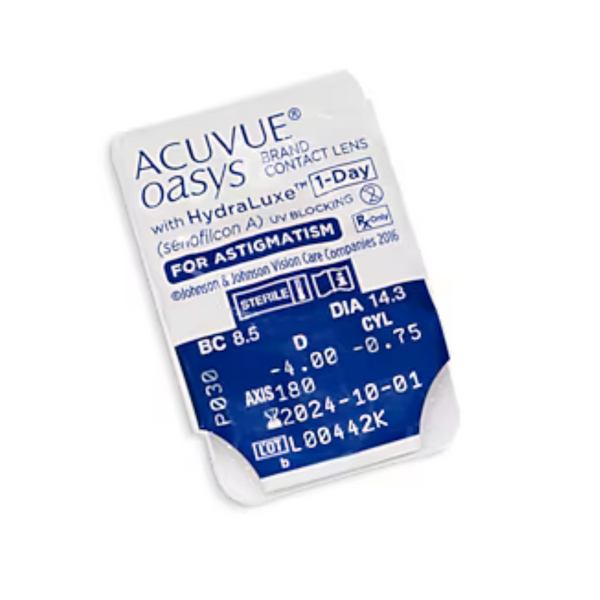 ACUVUE® OASYS 1-DAY with HydraLuxe for Astigmatism 30pk