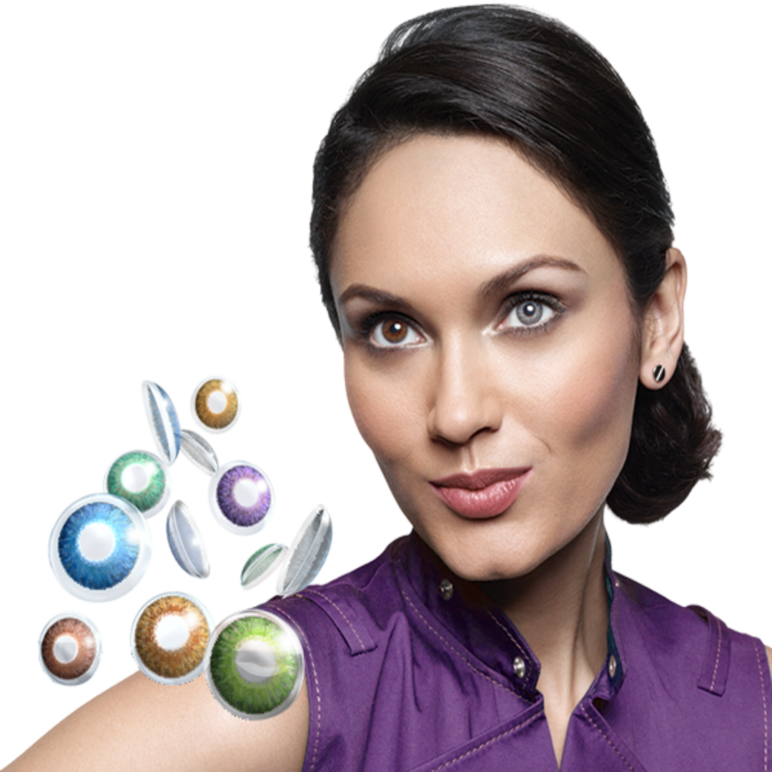 Air Optic Colors Brown (Left) Sterling Grey (Right) | anytimecontacts.com.au