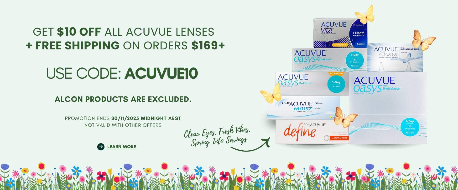 $10 Off Plus Free Shipping on Acuvue orders $169+ | Use code ACUVUE10  | Anytime Contacts